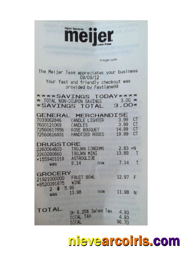 MEIJER payment check